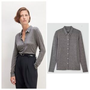 Everlane Charcoal Gray Long-Sleeve Button-Down Shirt